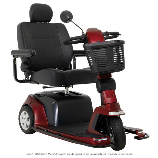 HD Scooter 375 lbs to 500 lbs Capacity Rental: Maxima 3w R Red 10 10 clipped w shadow